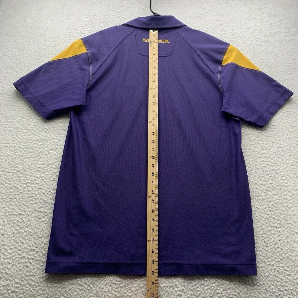 Nike East Carolina University Golf‎ Polo Shirt Mens Medium Purple Yellow Pirates